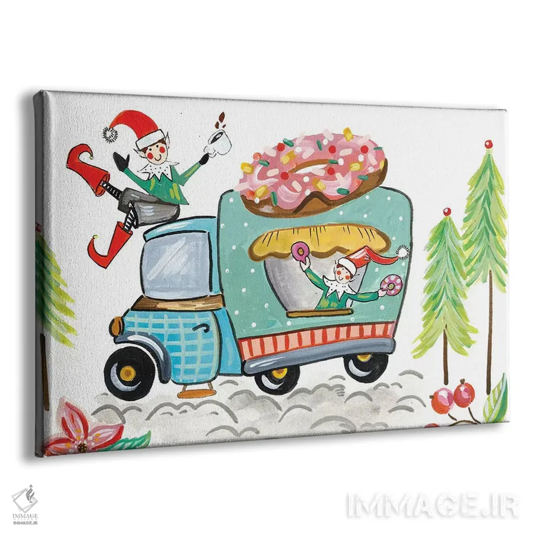 تابلو الفهای دوناتپز (الفهای کوچک شیرینیپز) اثر آنی دل سول - نمای پرسپکتیو محصول