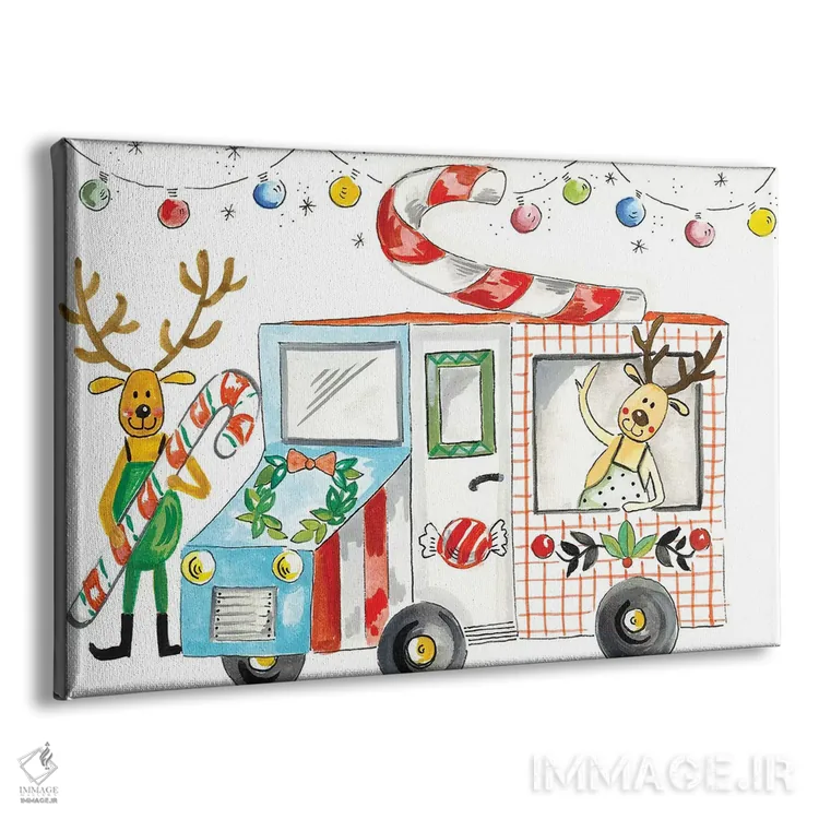 تابلو تنقلات گوزن شمالی اثر آنی دل سول - نمای پرسپکتیو محصول