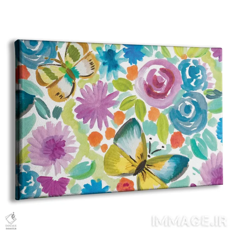 تابلو باغ پروانههای گرمسیری اثر آنی دل سول - نمای پرسپکتیو محصول
