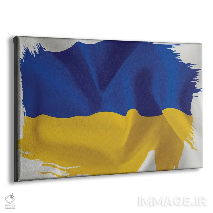 تابلو لکهٔ اوکراینی روی زمینه سفید اثر آلساندرو دلا توره - نمای پرسپکتیو محصول