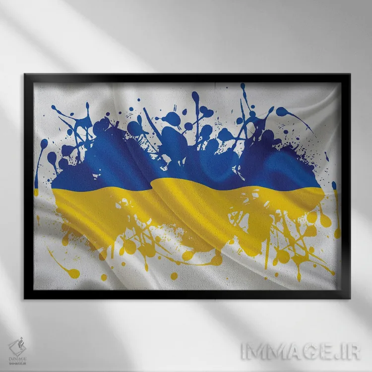 تابلو لکهٔ اوکراین (تصویری نماباور) اثر آلساندرو دلا توره - نمای قابدار مشکی