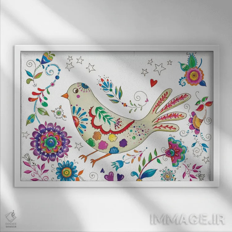 تابلو زندگی دیوانهوار اثر آنی دل سول - نمای قابدار سفید