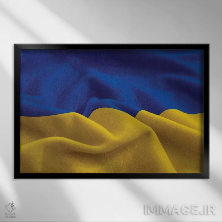 تابلو پارچهٔ پشمی اوکراینی اثر آلساندرو دلا توره - نمای قابدار مشکی