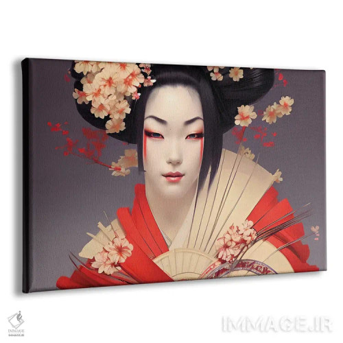 تابلو پرترهٔ یک گیشا اثر آلساندرو دلا توره - نمای پرسپکتیو محصول