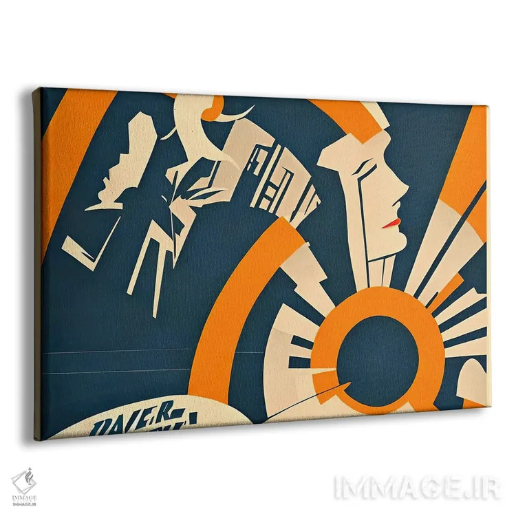 تابلو آرت دکو هوش مصنوعی ۸ اثر آلساندرو دلا توره - نمای پرسپکتیو محصول