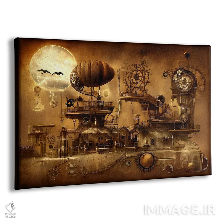 تابلو استیمپانکپرهای هوش مصنوعی مفتخر میشوند اثر آلساندرو دلا توره - نمای پرسپکتیو محصول