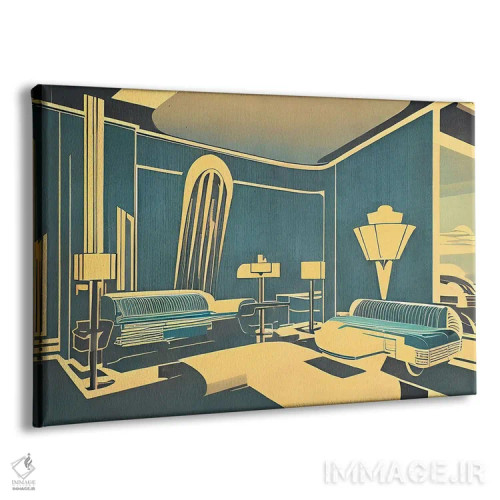 تابلو طراحی داخلی آرت دکو ۱ اثر آلساندرو دلا توره - نمای پرسپکتیو محصول