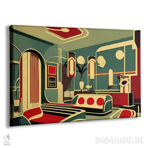 تابلو طراحی داخلی آرت دکو ۲ اثر آلساندرو دلا توره - نمای پرسپکتیو محصول
