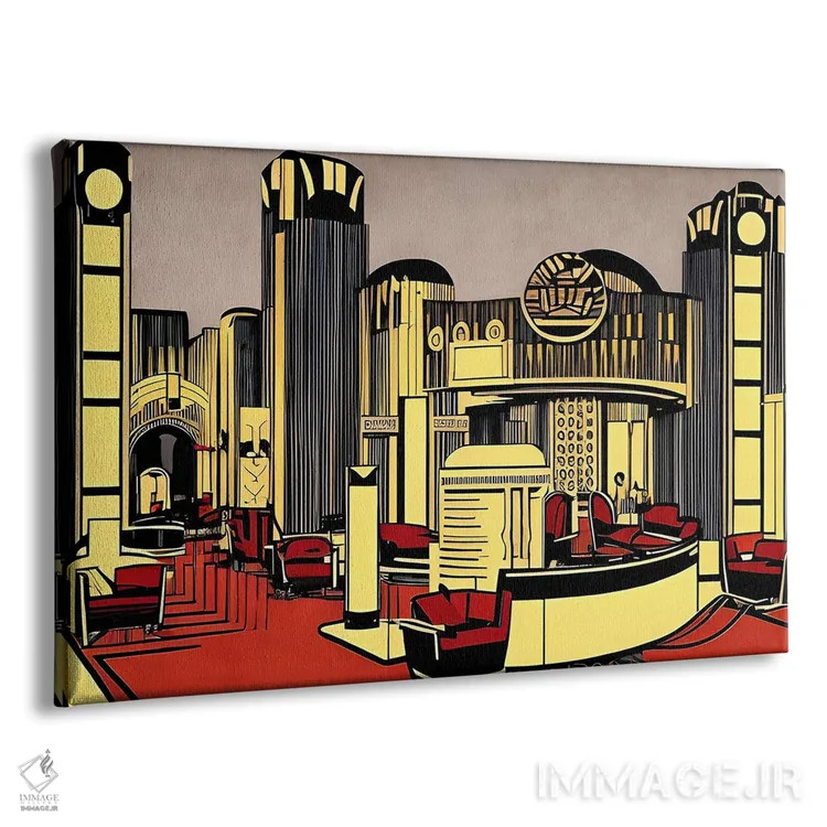 تابلو طراحی داخلی آرت دکو ۳ اثر آلساندرو دلا توره - نمای پرسپکتیو محصول