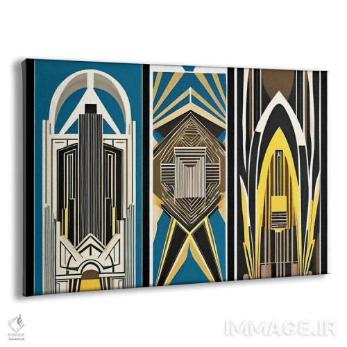 تابلو طراحی داخلی آرت دکو ۴ اثر آلساندرو دلا توره - نمای پرسپکتیو محصول