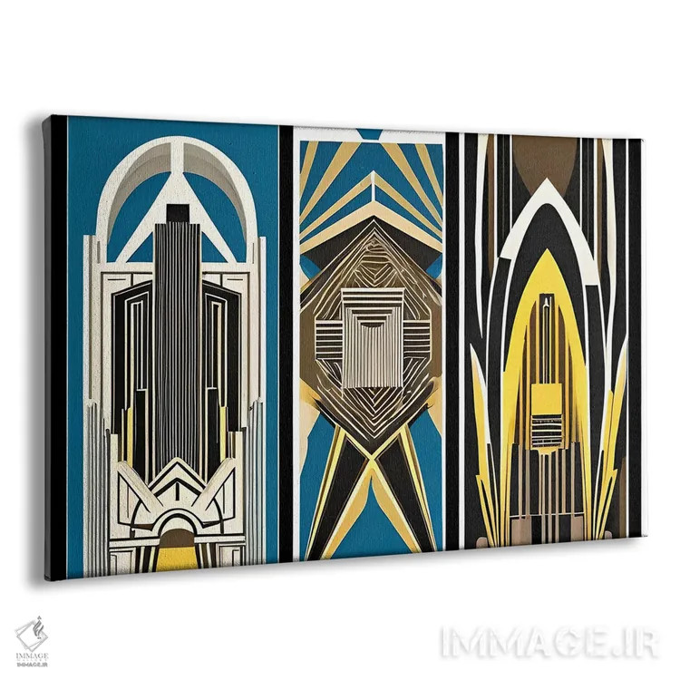 تابلو طراحی داخلی آرت دکو ۴ اثر آلساندرو دلا توره - نمای پرسپکتیو محصول