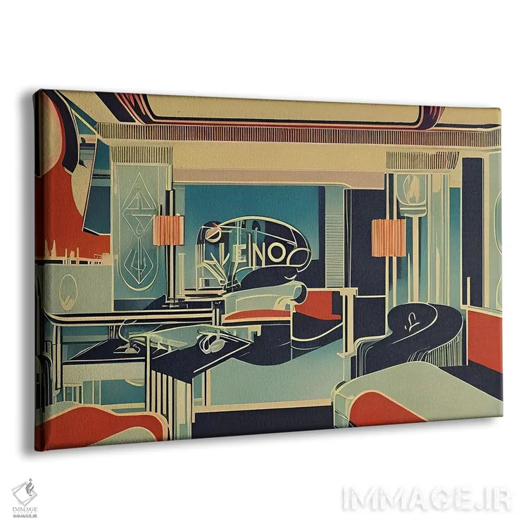 تابلو طراحی داخلی آرت دکو ۵ اثر آلساندرو دلا توره - نمای پرسپکتیو محصول