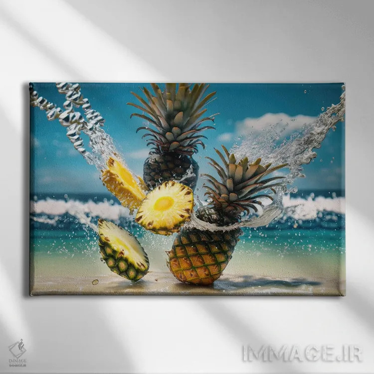 تابلو آناناسهای مالدیو اثر آلساندرو دلا توره - نمای روبهرو روی دیوار