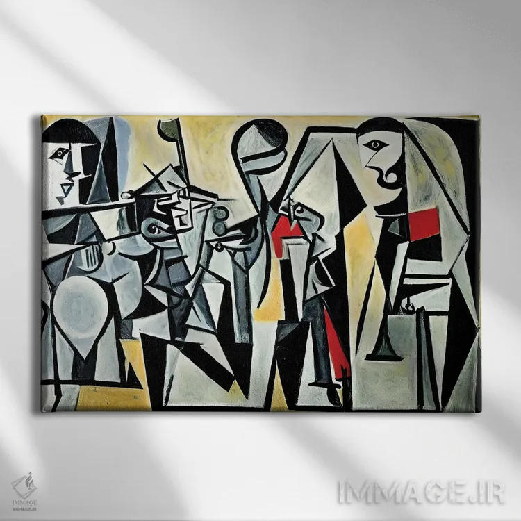 تابلو کار سخت به سبک پیکاسو اثر آلساندرو دلا توره - نمای روبهرو روی دیوار