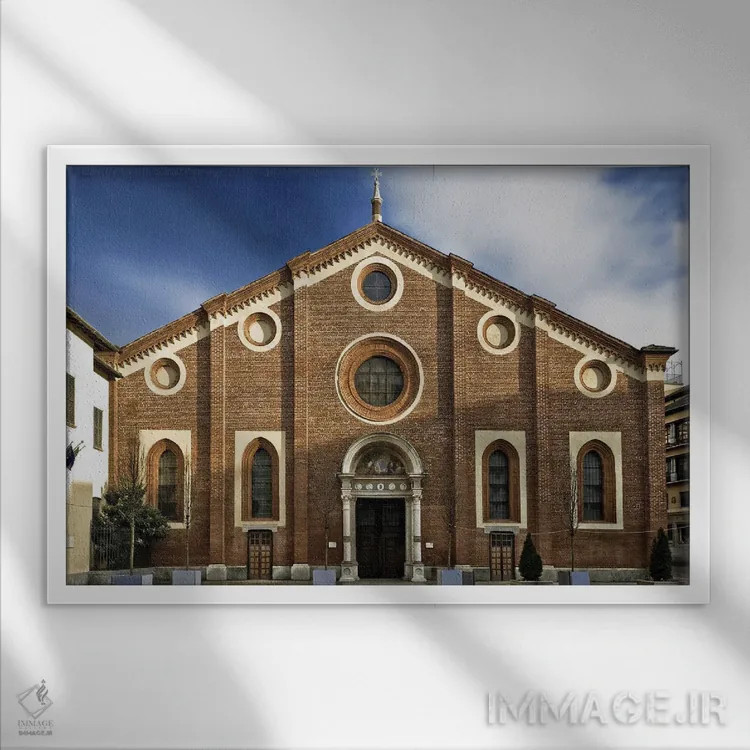 تابلو کلیسای سانتا ماریا دله گراتسیه، میلان، ایتالیا اثر آلساندرو دلا توره - نمای قابدار سفید