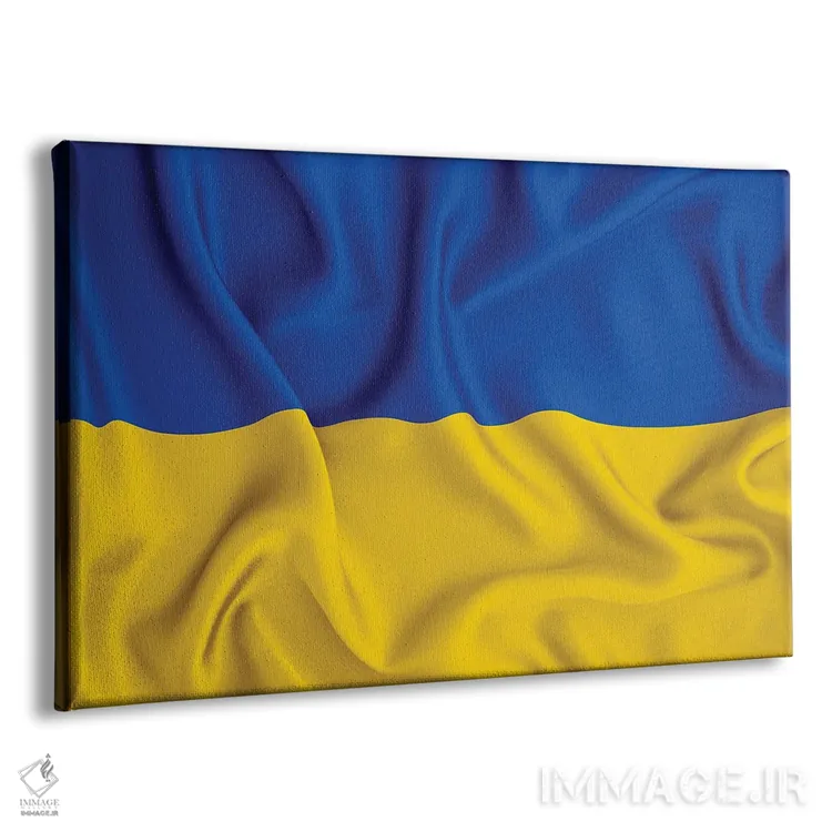 تابلو اوکراین در حال اهتزاز پرچم ملی اثر آلساندرو دلا توره - نمای پرسپکتیو محصول