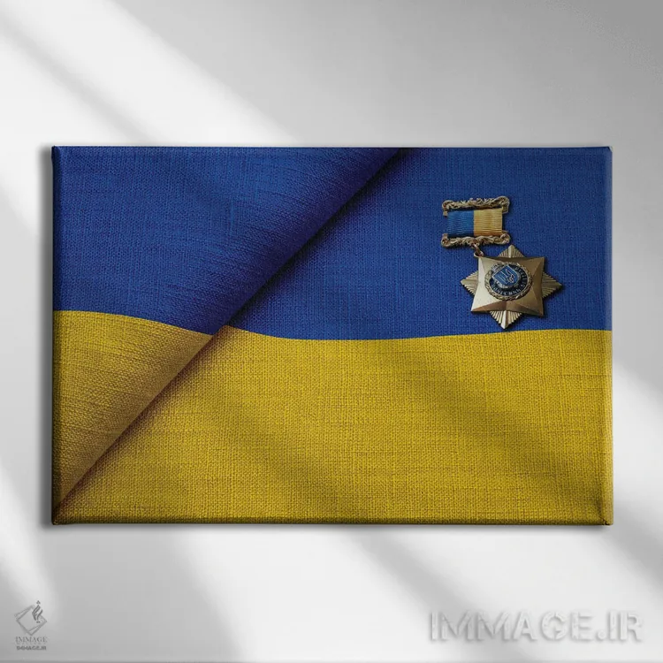 تابلو بیایید به جانباختگان اوکراین احترام بگذاریم اثر آلساندرو دلا توره - نمای روبهرو روی دیوار