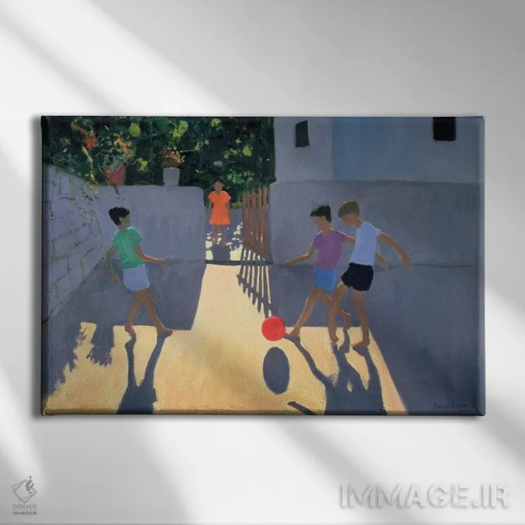 تابلو Kos,فوتبالیستها، کوس (یونان) اثر اندرو ماکارا - نمای روبهرو روی دیوار