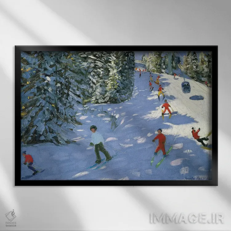 تابلو Austrian Alps,گوندولا، کوههای آلپ اتریش اثر اندرو ماکارا - نمای قابدار مشکی