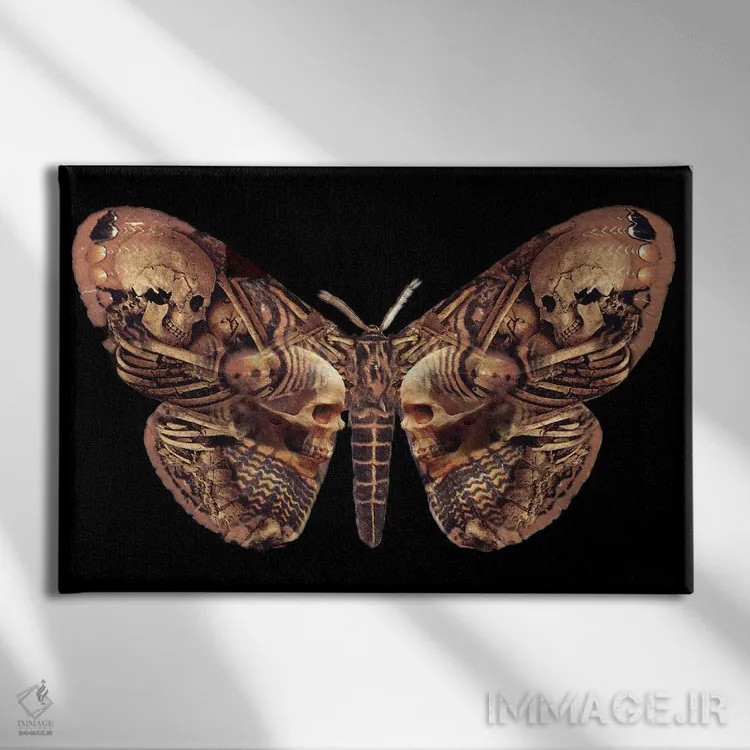 تابلو شبپره مقبره اثر آلکمی انگلند (استودیو هنری انگلیسی) - نمای روبهرو روی دیوار