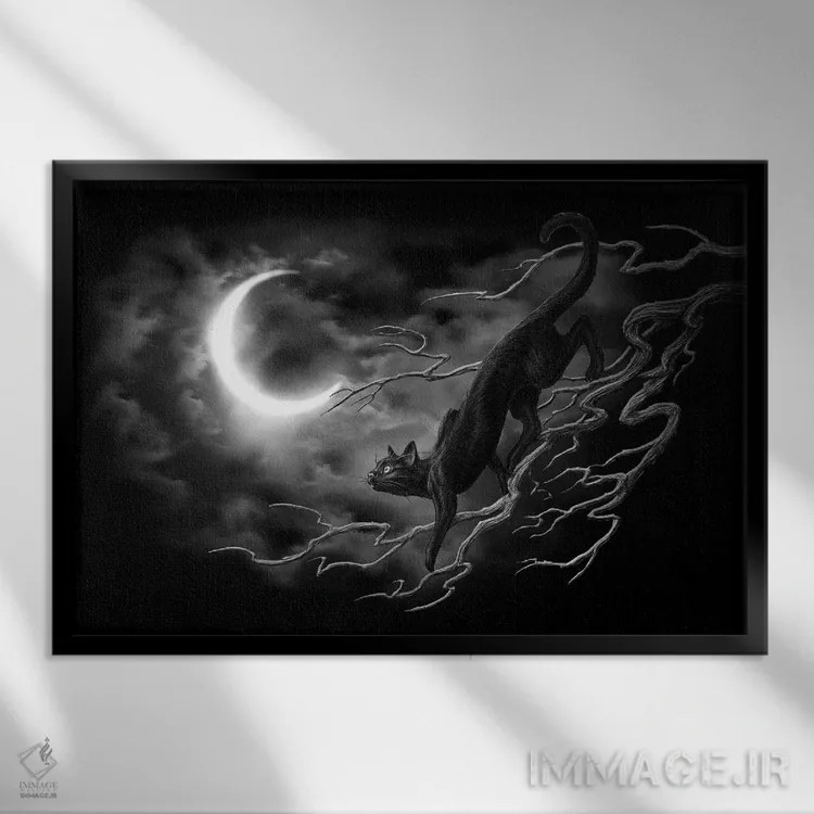 تابلو مینالوش (نام اسطورهای یا شخصیت شعری) اثر آلکمی انگلند (استودیو هنری انگلیسی) - نمای قابدار مشکی