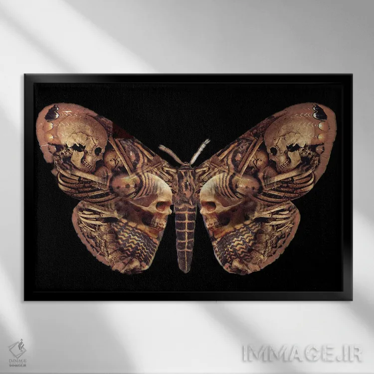 تابلو شبپره مقبره اثر آلکمی انگلند (استودیو هنری انگلیسی) - نمای قابدار مشکی