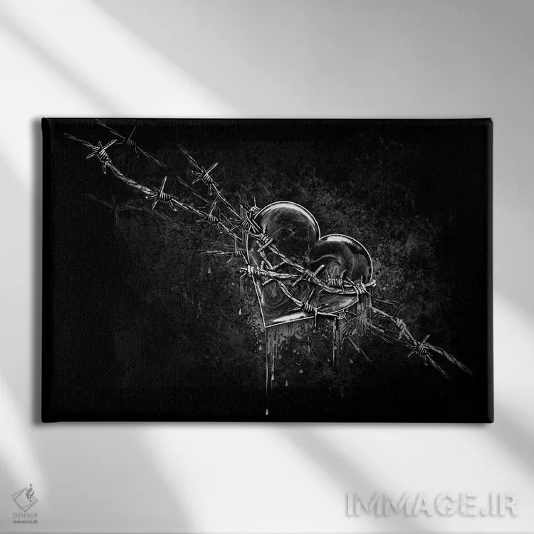 تابلو رومانتیک مقید (وابسته) اثر آلکمی انگلند (استودیو هنری انگلیسی) - نمای روبهرو روی دیوار