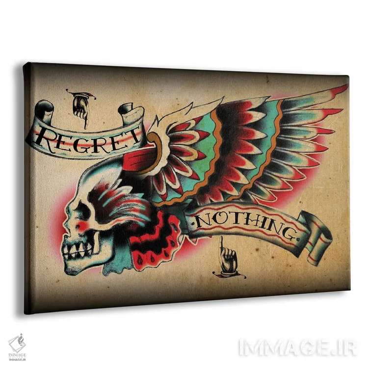 تابلو هیچ پشیمانی اثر آلکمی انگلند (استودیو هنری انگلیسی) - نمای پرسپکتیو محصول