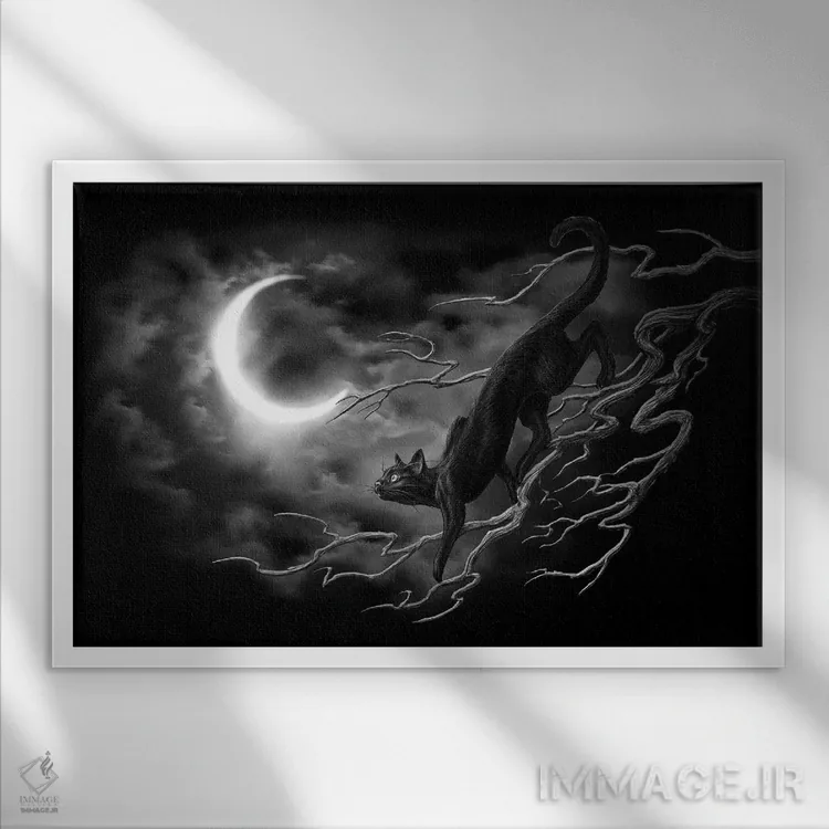 تابلو مینالوش (نام اسطورهای یا شخصیت شعری) اثر آلکمی انگلند (استودیو هنری انگلیسی) - نمای قابدار سفید