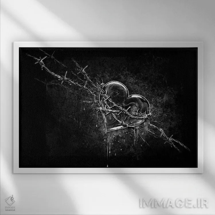 تابلو رومانتیک مقید (وابسته) اثر آلکمی انگلند (استودیو هنری انگلیسی) - نمای قابدار سفید