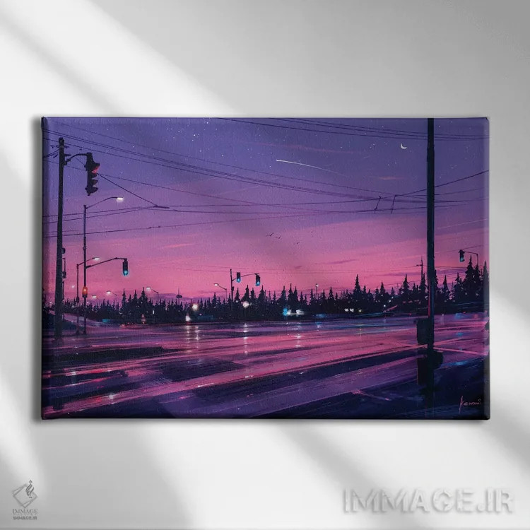 تابلو ساعت هفت عصر اثر آلنا آئنامی - نمای روبهرو روی دیوار