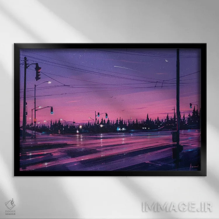 تابلو ساعت هفت عصر اثر آلنا آئنامی - نمای قابدار مشکی