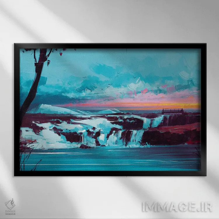 تابلو باد شمالی اثر آلنا آئنامی - نمای قابدار مشکی