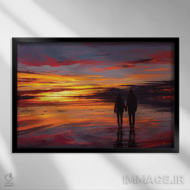 تابلو آنسوی دیگر اثر آلنا آئنامی - نمای قابدار مشکی