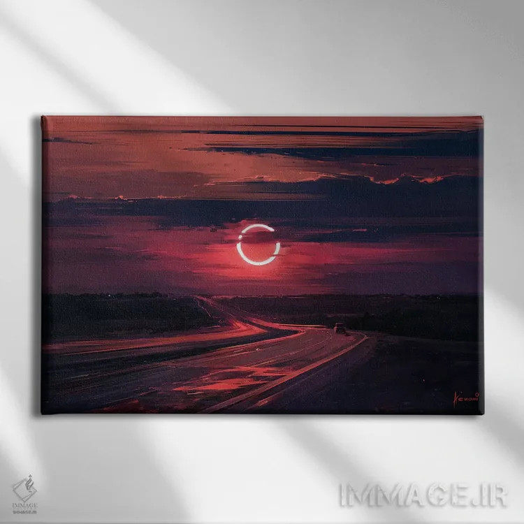 تابلو کسوف اثر آلنا آئنامی - نمای روبهرو روی دیوار