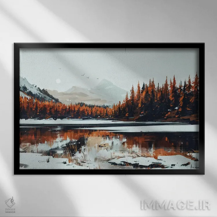 تابلو آرامش اثر آلنا آئنامی - نمای قابدار مشکی