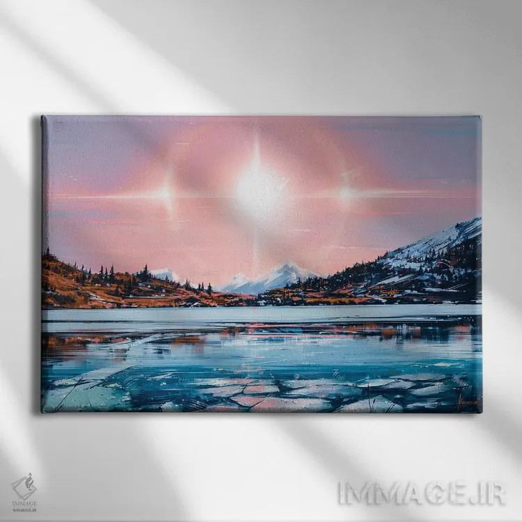 تابلو خورشیدی اثر آلنا آئنامی - نمای روبهرو روی دیوار