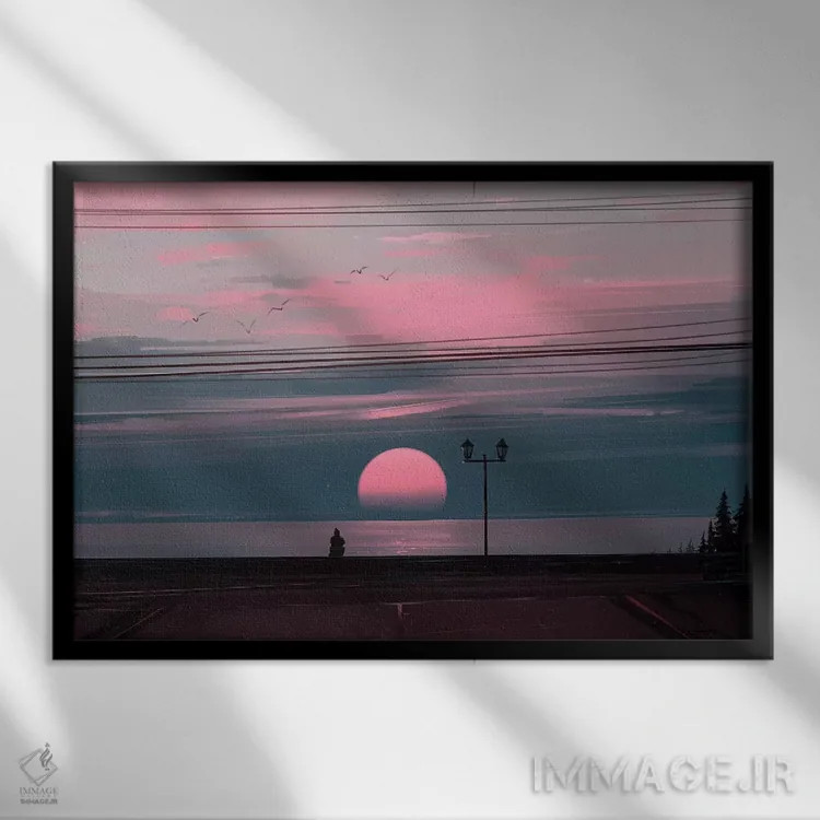 تابلو خاموش اثر آلنا آئنامی - نمای قابدار مشکی