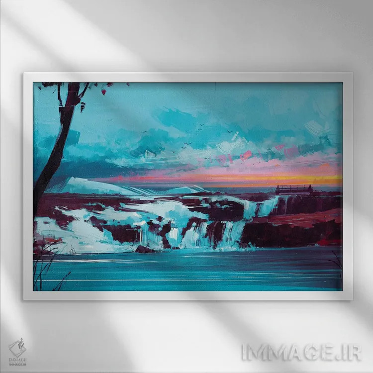 تابلو باد شمالی اثر آلنا آئنامی - نمای قابدار سفید