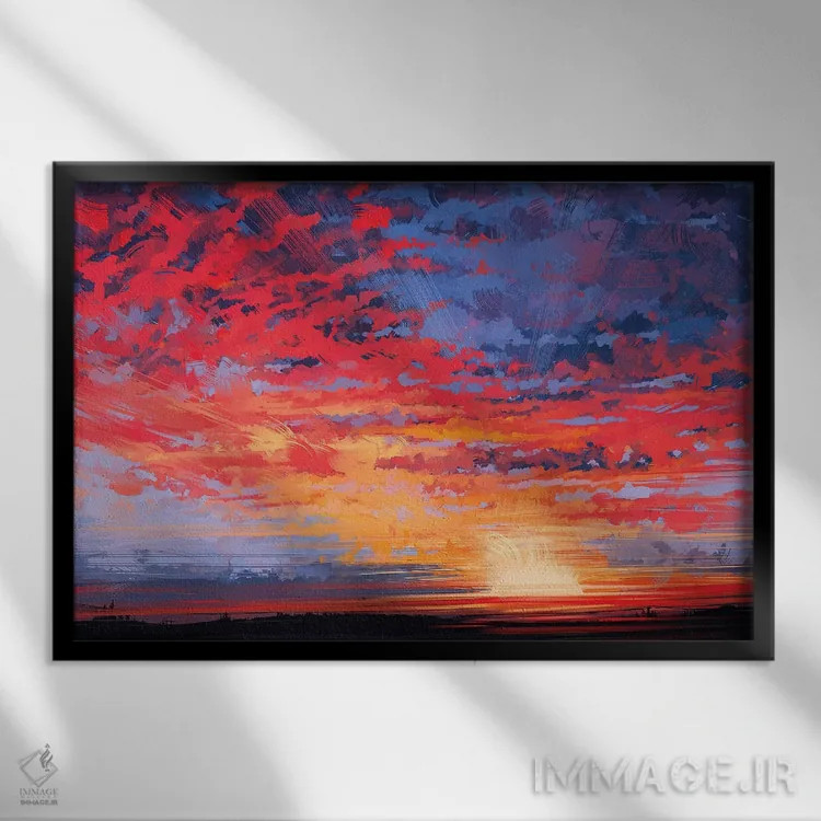 تابلو آسمان اثر آلنا آئنامی - نمای قابدار مشکی