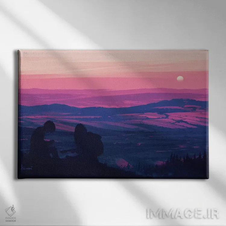 تابلو قله جهان اثر آلنا آئنامی - نمای روبهرو روی دیوار