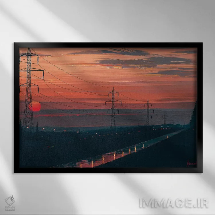 تابلو هر لحظه دیگر اثر آلنا آئنامی - نمای قابدار مشکی