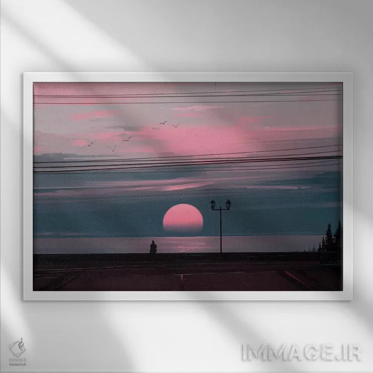 تابلو خاموش اثر آلنا آئنامی - نمای قابدار سفید