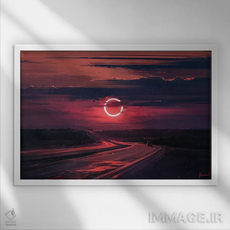 تابلو کسوف اثر آلنا آئنامی - نمای قابدار سفید