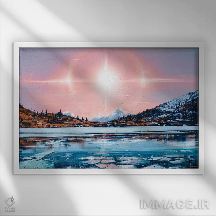 تابلو خورشیدی اثر آلنا آئنامی - نمای قابدار سفید