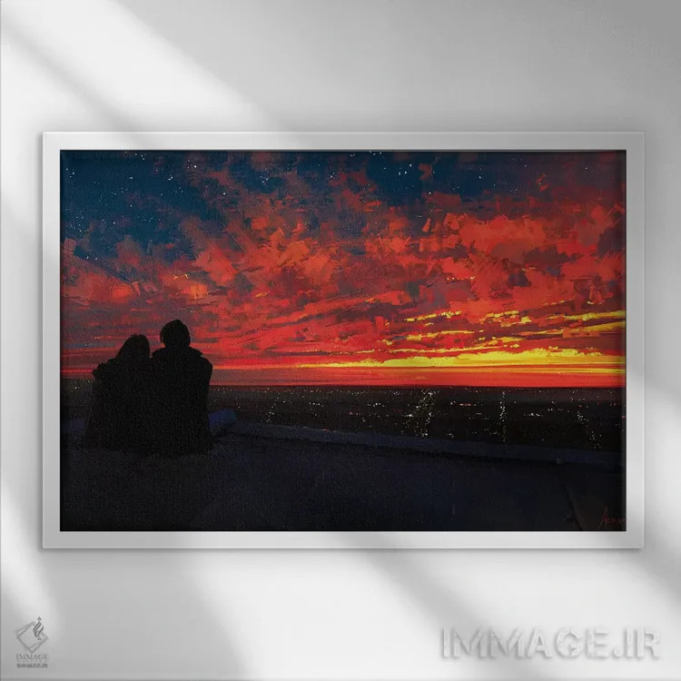 تابلو جای پنهان اثر آلنا آئنامی - نمای قابدار سفید