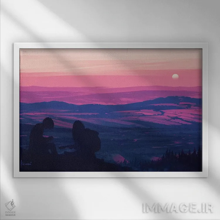 تابلو قله جهان اثر آلنا آئنامی - نمای قابدار سفید