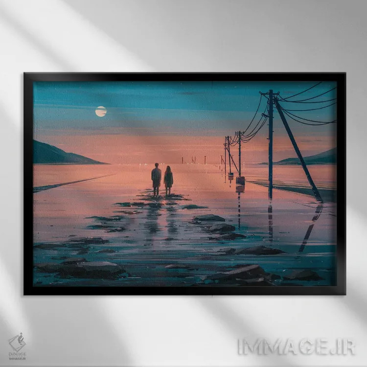 تابلو ۱۵ قدم اثر آلنا آئنامی - نمای قابدار مشکی