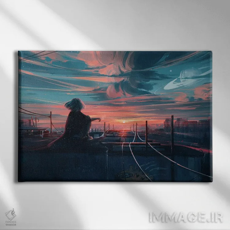 تابلو دور از فردا اثر آلنا آئنامی - نمای روبهرو روی دیوار