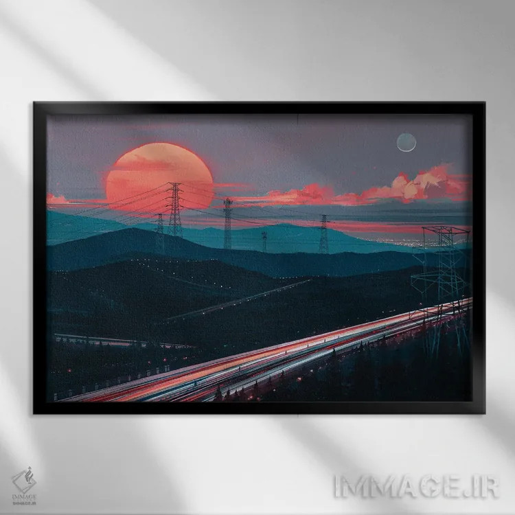 تابلو دور در سکوت اثر آلنا آئنامی - نمای قابدار مشکی